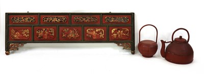 Lot 106A - A Chinese gilt lacquered wood panel