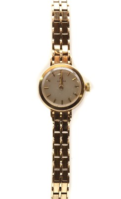 Lot 359 - A ladies' 9ct gold Omega mechanical bracelet watch