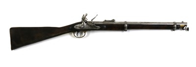 Lot 93 - A  flintlock two bound rifled carbine