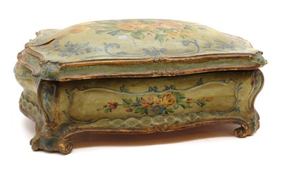 Lot 344 - A painted wooded box