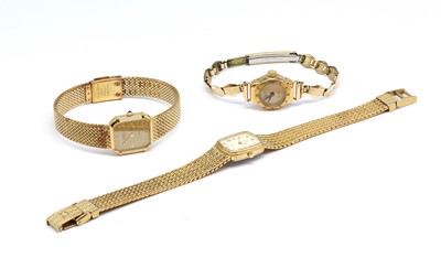 Lot 290 - Three ladies' watches