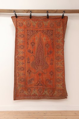 Lot 621 - A Kermani pateh embroidered textile hanging