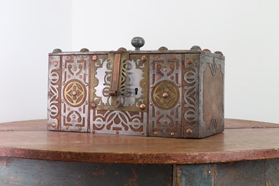 Lot 237 - A Tuareg wood and metal-mounted chest