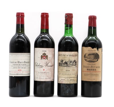 Lot 261 - Assorted wines to include Chateau Haut-Bailly, 1978 (1) and three various others
