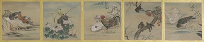 Lot 114 - A set of five Chinese gouache paintings