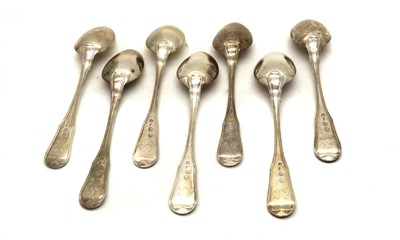 Lot 3 - A set of seven Danish silver tablespoons