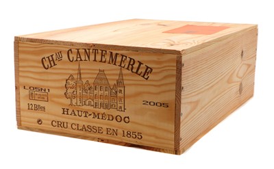 Lot 103 - Chateau Cantemerle, 5eme Cru Classe, Medoc, 2005 (12, OWC)