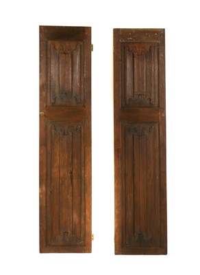 Lot 330 - A pair of panelled oak internal doors