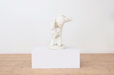 Lot 230 - A marble figure of a crouching faun