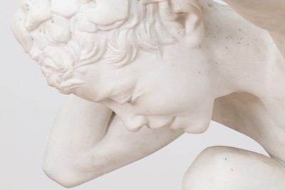 Lot 230 - A marble figure of a crouching faun