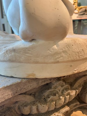 Lot 230 - A marble figure of a crouching faun
