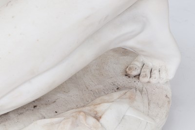 Lot 230 - A marble figure of a crouching faun