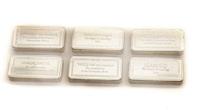 Lot 20 - A collection of six silver ingots