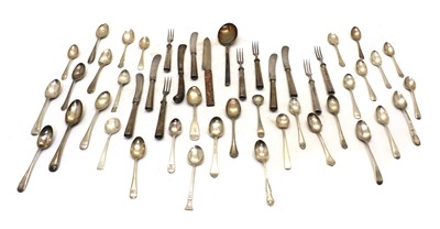 Lot 6 - A collection of George III and later silver flatware