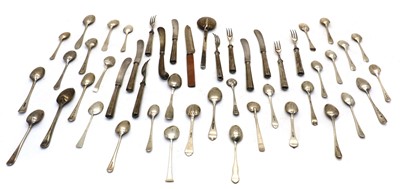 Lot 6 - A collection of George III and later silver flatware