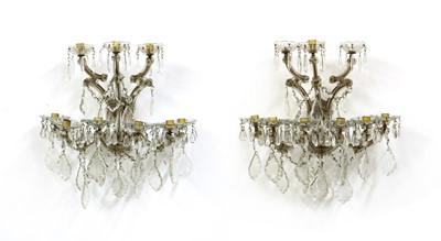 Lot 346 - A pair of Maria Theresa style wall lights