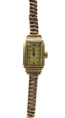 Lot 364 - A ladies' gold Arctos mechanical bracelet watch