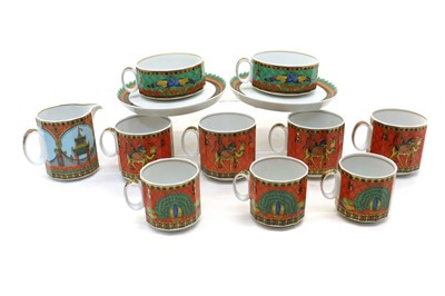 Lot 75 - A collection of Rosenthal Versace 'Le Voyage de Marco Polo' porcelain teawares