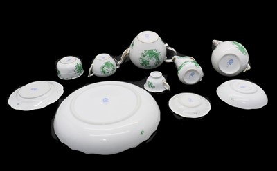 Lot 87 - A Herend porcelain ‘Chinese Bouquet’ pattern part cabaret service