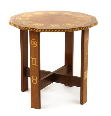 Lot 352 - 'Twelves signs of the Zodiac' an inlaid side table