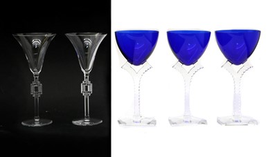 Lot 113 - A pair of Lalique Tosca wine glasses