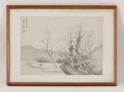Lot 121 - Two Chinese gouache paintings