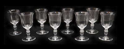 Lot 111 - A set of eight Baccarat 'Provence' pattern sherry glasses