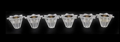 Lot 108 - A group of six Lalique glass candleholders