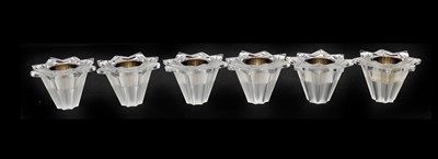 Lot 108 - A group of six Lalique glass candleholders