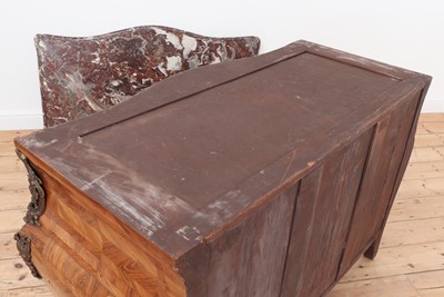 Lot 653 - A Louis XV kingwood bombé commode