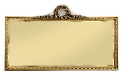 Lot 308 - A giltwood overmantel mirror