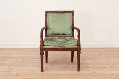 Lot 181 - A Louis Philippe mahogany fauteuil