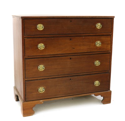 Lot 272 - A 19th century mahogany chest of four long drawers