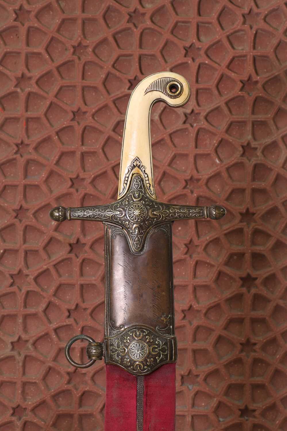 Lot 102 - An Ottoman presentation kilij sword with European mounts