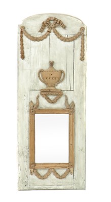 Lot 290A - A painted pine 'tremeau' wall mirror