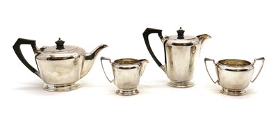 Lot 36 - A four piece silver plated tea service