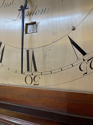 Lot 603 - A mahogany and rosewood crossbanded longcase clock