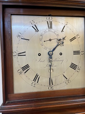 Lot 603 - A mahogany and rosewood crossbanded longcase clock
