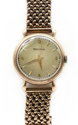 Lot 341 - A 9ct gold Jaeger-LeCoultre mechanical bracelet watch