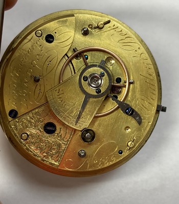 Lot 484 - A sterling silver Bentley & Beck key wind pocket watch