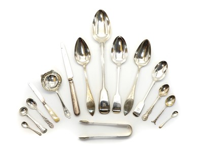 Lot 27 - A collection of George III and later silver flatware