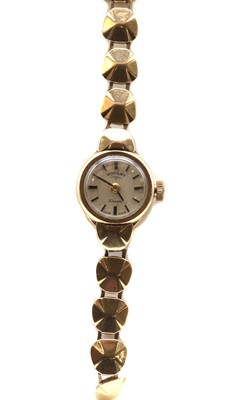Lot 363 - A ladies' 9ct gold Rotary mechanical bracelet watch