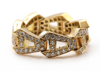 Lot 49 - An 18ct gold diamond set Asprey 'Signature' design ring, c.2004