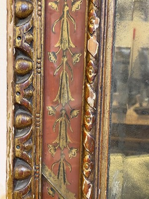 Lot 263 - A giltwood and painted pier mirror