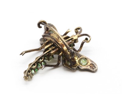 Lot 42 - A Continental low grade silver gilt butterfly brooch