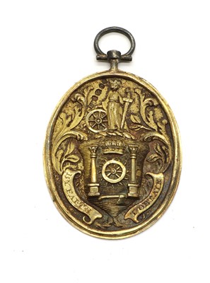 Lot 6 - A Worshipful Company of Turners silver gilt livery badge