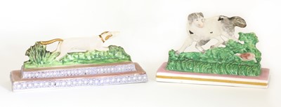 Lot 139 - Two unusual porcelain figures of dogs