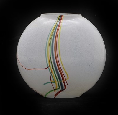 Lot 116 - A Swedish hand painted glass vase