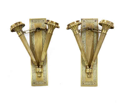 Lot 164A - A pair of brass wall lights