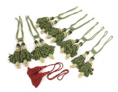 Lot 254A - A set of six woven curtain tiebacks